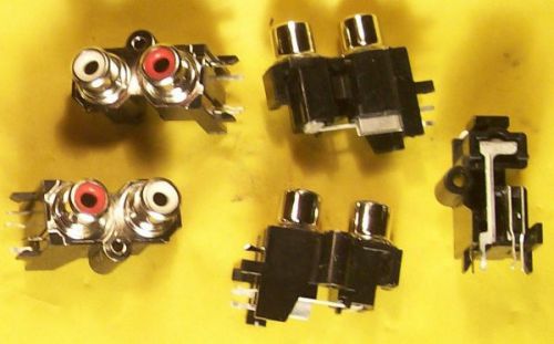 (4) dual rca jacks / dual rca panel mount jacks / dual rca connectors for sale