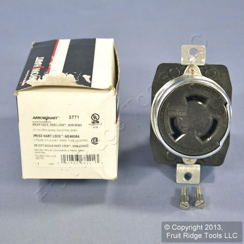 Cooper Hart-Lock Non-NEMA Turn Locking Receptacle 2P3W 50A 250VDC 600VAC 3771