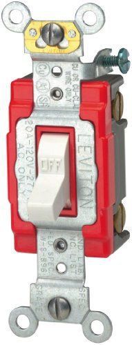 Leviton 1221-2W 20-Amp  120/277-Volt  Toggle Single-Pole AC Quiet Switch  Extra