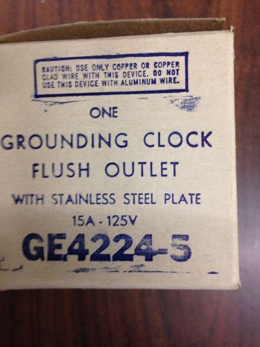 Ge grounding clock flush outlet for sale