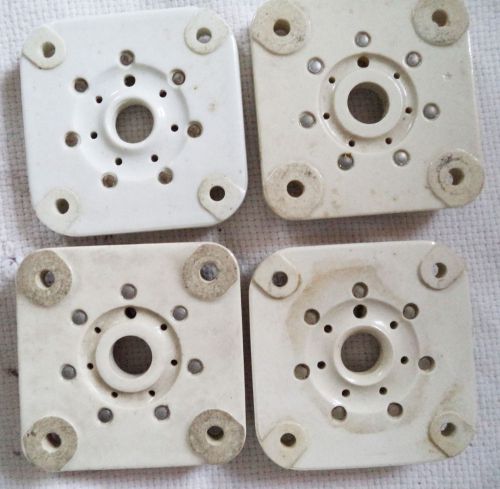 (4) Johnson 7-Pin Tube Socket # 247 for 832, 3E29, 832B and Similar Tubes  N/R