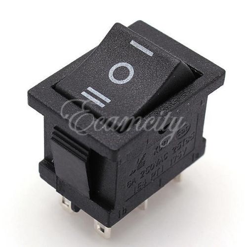 1PCS AC 6 Pin DPDT ON-OFF-ON 3 Position Snap Boat Rocker Switch 6A/250V 10A/125V