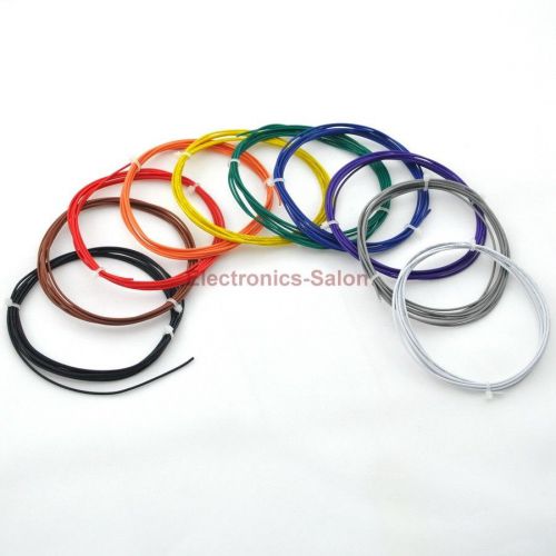 10 Colors UL-1007 24AWG Wires Kit, 10 x 2 Meters