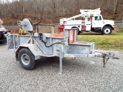 94 Allegheny Reel / Material Trailer Galvanized Hydraulic Take-Up  Retriever