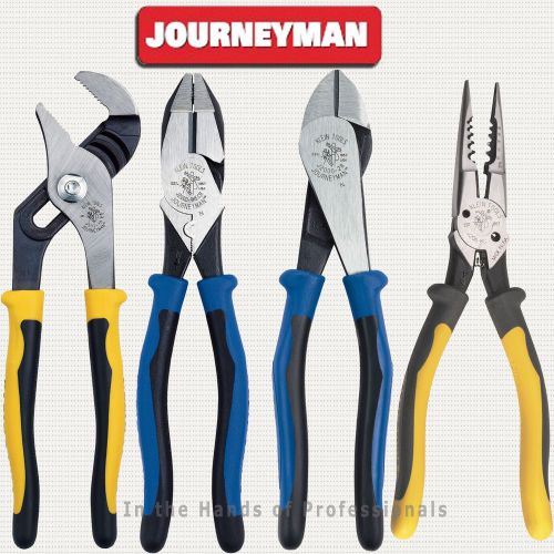 Klein J2000-9NECR+J2000-28+J502-10+J206-8C Journeyman High-Leverage Pliers Set