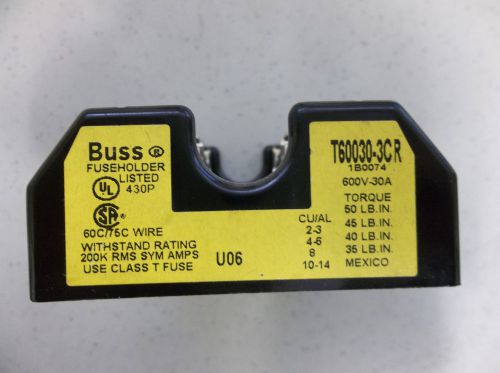 T60030-3CR - BUSSMAN 600V-30A 3-POLE FUSE HOLDER