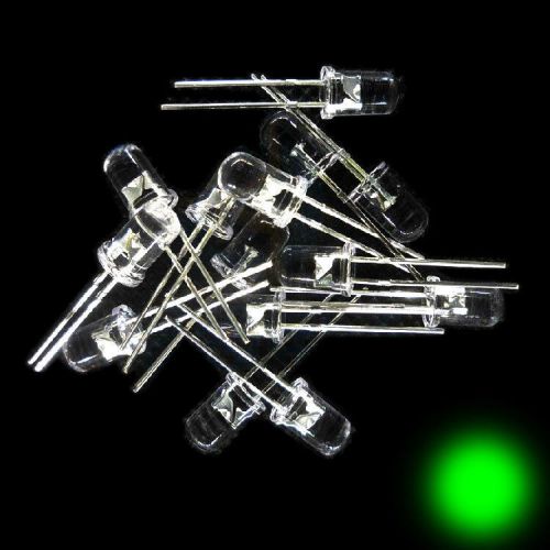 1000pcs 5mm white hair green light-emitting diode green led super bright for sale