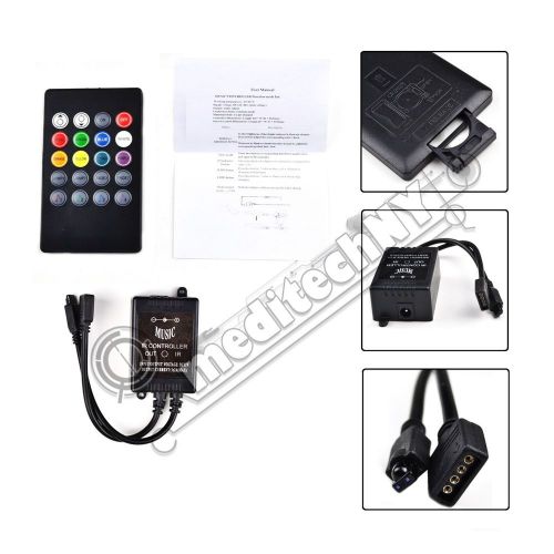 Ir music controller 20 key remote 3 channel sound sensor for rgb led light strip for sale