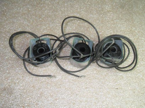 (V57-3) 1 LOT OF 3 USED ASCO 96-619-1D SOLENOID COILS W/ HOUSING