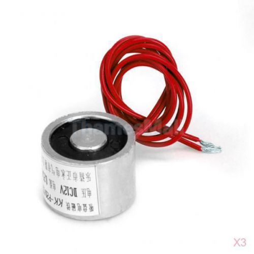 3pcs 12v dc 3w electric lifting magnet holding electromagnet lift 2.5kg solenoid for sale