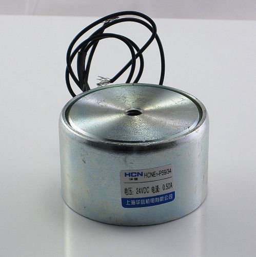 1pcs 24vdc 59mm holding electromagnet lift 70kg solenoid hcne1-p59/34 12w power for sale