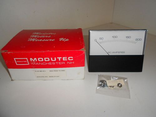 NOS! MODUTEC 0-200 AC AMPERE METER 4S-AACX-200-NS-U 4SAACX200NSU