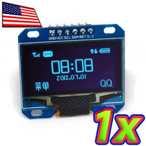 [1x] blue 1.3 inch spi serial 128 x 64 oled display module for arduino for sale