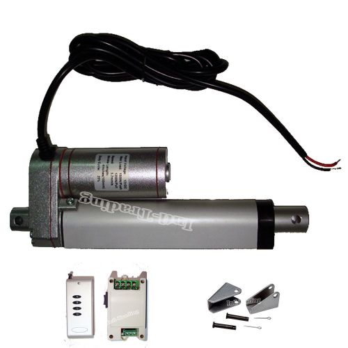 4&#034; Stroke Heavy Duty Linear Actuator &amp;Brackets&amp;Remote 12V DC 330 Pound Max Lift