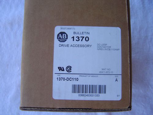 NIB  Allen Bradley DC Loop Contactor   110A     1370-DC110