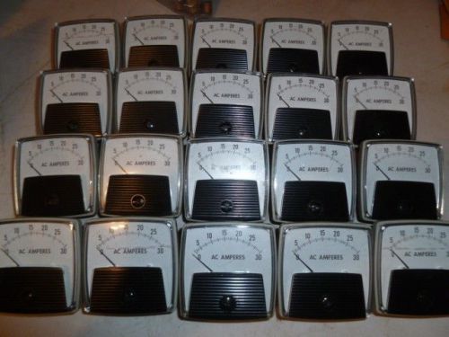 Lot of 4 yokogawa panel mount amp meter 0-30 amperes ac for sale