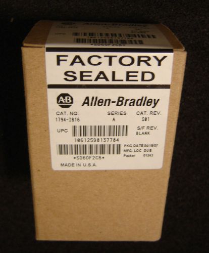 *new* sealed allen bradley flex i/o 24 vdc sink input 1794-ib16 series a for sale