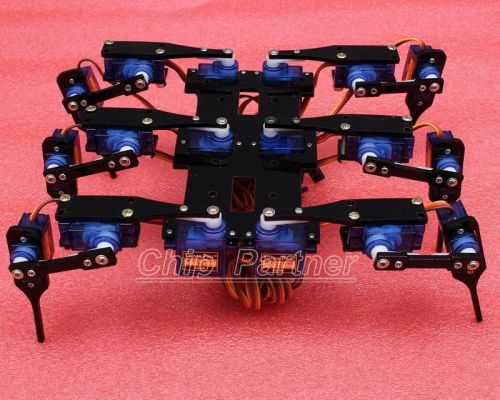 Black Spider Robot Bracket 6 Legs 18 DOF Robot Stent Accessory no servo Robotic