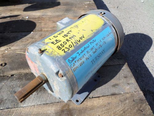 BALDOR INDUSTRIAL MOTOR CAT# M3618T 184T:FR 1.5HP 230/460V 850RPM USED