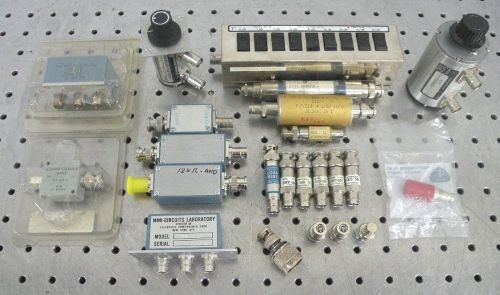 C112975 lot 20 bnc rf filters, attenuators, etc. (jfw, texscan, mini-circuits) for sale