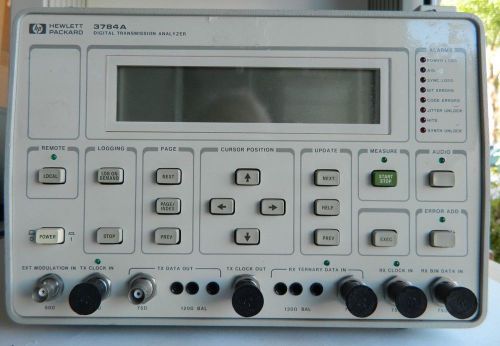 HP 3784A DIGITAL TRANSMISSION ANALYZER, A BER AND JITTER TEST SET