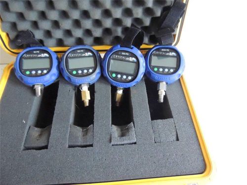 4 CRYSTAL M1 DIGITAL PRSSURE TEST GAUGE GAUGES 30, 100, 300 AND 3,000 PSI