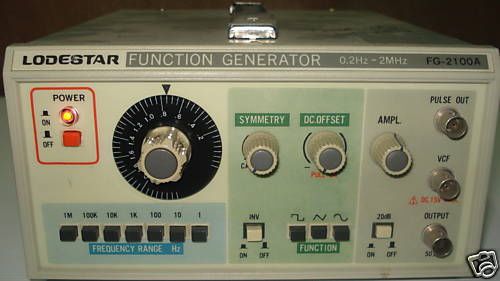 LODESTAR FG-2100A FUNCTION GENERATOR 0.2Hz-2MHz