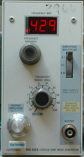 TEKTRONIX SG 503 Leveled Sine Wave Generator Plug-in, Works Great! SN:B068867