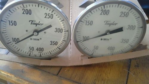 (2) TAYLOR BI-THERM TEMPERATURE 50-400F 5 IN GAUGE 1/2IN NPT 12&#034;  BA5112E012