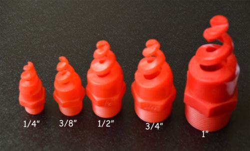 New 5 pcs 1/4&#034; BSPT Plastic PP Cone  Spiral  Spray Nozzle