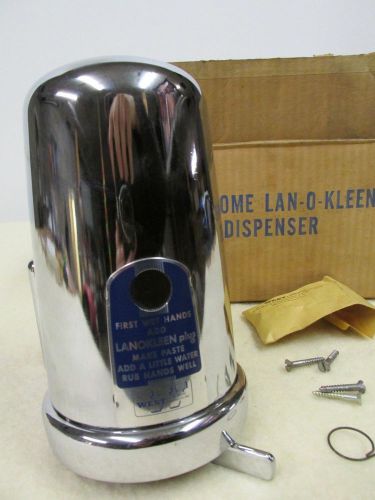 VINTAGE NOS NEW POWDERED SOAP DISPENSER CHROME VIEW WINDOW NICE LANOKLEEN