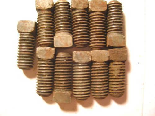 1/2-13 1/2&#034; sguare head set screws 11 each 1&#034; &amp; 1 each 1-5/8&#034; for sale