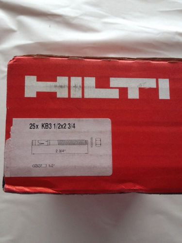 Hilti KB3 Expansion Anchor - C.S. - 1/2&#034; x 2-3/4&#034; - 282509- Box of 25