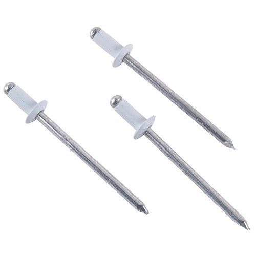 500  pop brand 1/8 x up to 1/8 blind rivets white aluminum w steel mandrel for sale