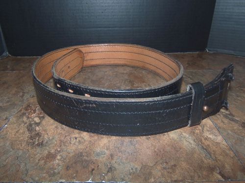 4011 DUTYMAN  40 Belt 2 1/4 &#034; WIDE 4 ROW STITCH LEATHER DUTY BELT