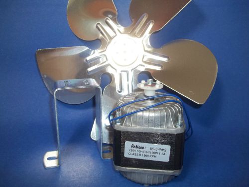 EVAPORATOR MOTOR 34 WATTS-220V-1.2A-1300 RPM 60Hz W/BLADE &amp; BRAKET