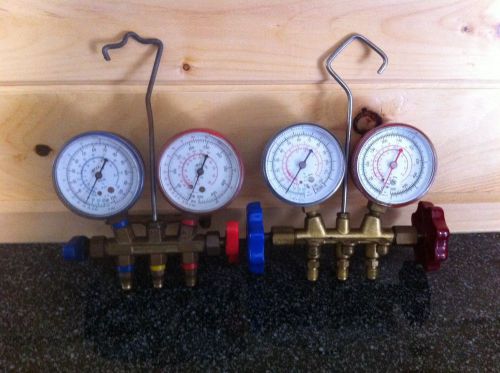 Lot of 2  1 imperial  and  1  ??  refrigeration gauges for sale