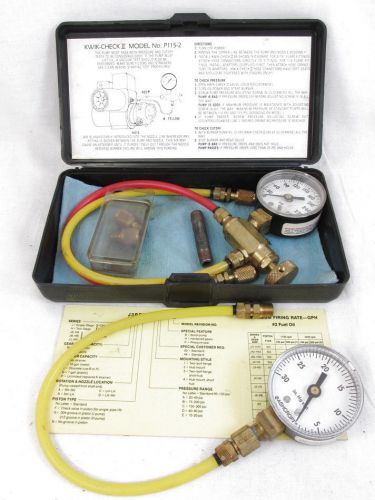 Sid Harvey&#039;s KWIK-CHECK II Pump Tester P115-2 Kit NR!!