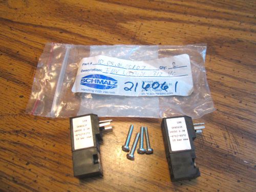 Schmalz  # 216061 Solenoid Pt # 10.05.01.00107 / EMV-1.1-24V-312-NC- 2pcs -New