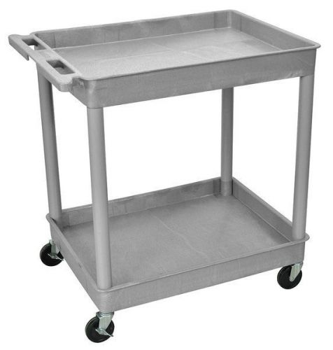 Luxor tc11-g utility cart,400 lb. cap., pe,3 shelves g7701163 for sale