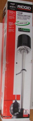 New Ridgid 1/2 Pedestal Sump Pump SP-500P  Cast Iron / Stainless Steel