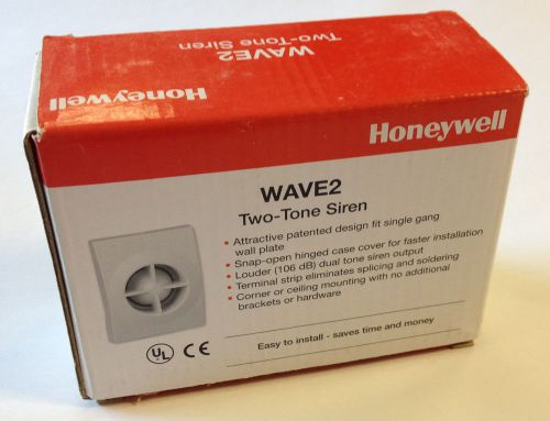 NEW IN BOX ADEMCO/HONEYWELL WAVE 2 INDOOR ALARM SIREN HORN VISTA 106db SECURITY