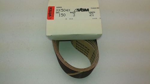 3&#034; x 21&#034; KK504X 120 Grit Abrasive Belts 1 BOX ( 10 Belts ) FREE SHIPPING !