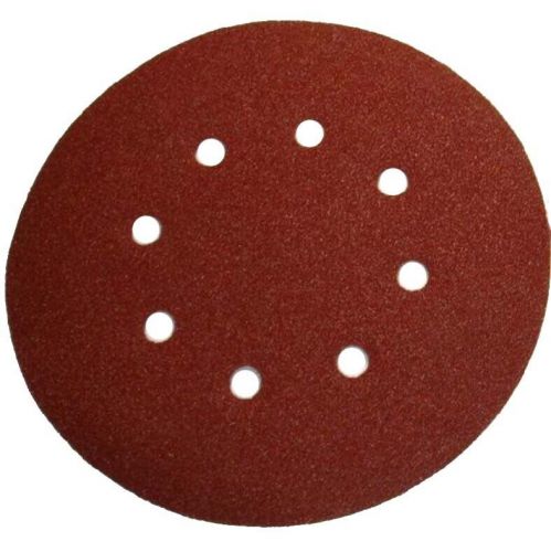 200 Pcs 6&#034;-8hole Velcro sanding disc Aluminum Oxide sand paper 80 Grit