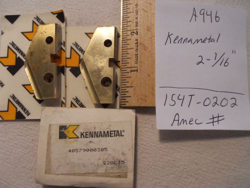 3 NEW KENNAMETAL 2-1/16&#034; ALLIED SPADE DRILL INSERT TA. SUPER COBALT. AMEC A946