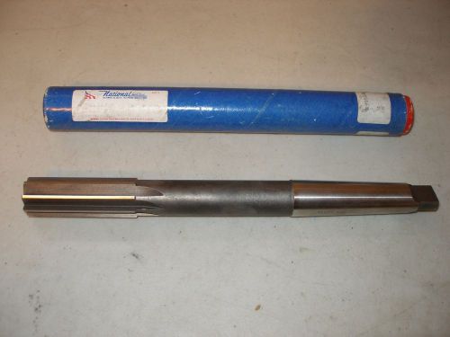 National 1&#034; Diameter Straight Flute HSS #3 Taper Shank Reamer - NEW