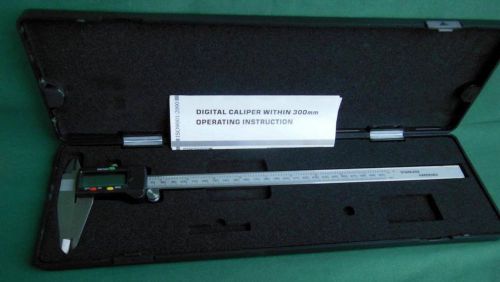 16&#034; ELECTRONIC DIGITAL CALIPER 0-300mm + HARDSHELL CASE MACHINIST TOOL GUAGE