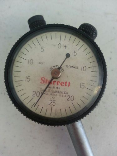 STARRETT TOOLS .001&#034; DIAL INDICATOR 81-145--Range .125&#034;--Dial Reading 0-25-0