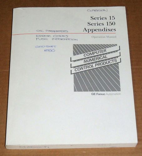 GE Fanuc Operation Manual Series 15-TA 15-TF 15-TTA 15-TTF 15-MA 15-MF 150-TA MA