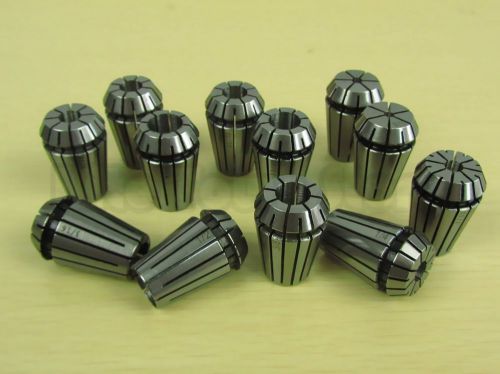 Super Precision 12 PCS 1/8&#034;-1/2&#034; ER20 ER-20 Collects Set With 3/16 1/4 3/8